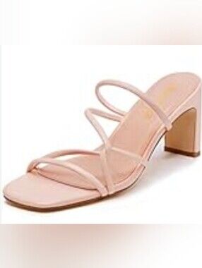 new skinny strap block heel square toe shoes